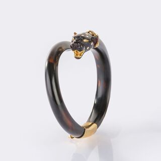 Bangle Bracelet with Diamonds 'Panther'