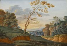 Paar Gegenstücke: Klassizistische Landschaften - Bild 1