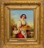Italian Women with Basket of Fruits - image 2