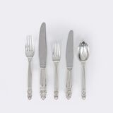 A Menu Cutlery 'Acorn' for 10-12 Persons by Johan Rohde