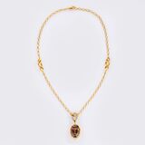 Bicolor Tourmaline Pendant with Diamonds on Chain by Kim - image 2