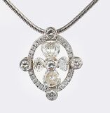 Herzschliff-Diamant Anhänger an Kette - Bild 1