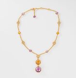 Collier 'Parentesi Cocktail' in Roségold mit Edelstein-Besatz - Bild 1
