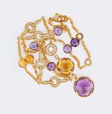 Collier 'Parentesi Cocktail' in Roségold mit Edelstein-Besatz - Bild 2