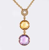 Collier 'Parentesi Cocktail' in Roségold mit Edelstein-Besatz - Bild 3