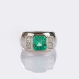Fine Emerald Diamond ring - image 1