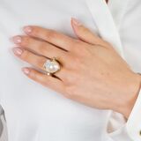 Großer Perl-Brillant Ring - Bild 3