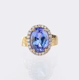 Tansanite Diamond Ring - image 1