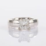 Hochfeiner Princess Diamant Solitärring - Bild 1