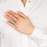 Very Fine 'Paraiba' Tourmaline Ring with Diamond - image 3