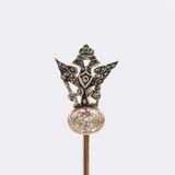Russian Double Eagle Tiepin with Diamond - image 2