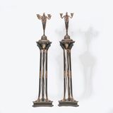 A Pair of Large Elegant Candelabras with Four-armed Girandols - image 1