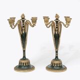 A Pair of Large Elegant Candelabras with Four-armed Girandols - image 5