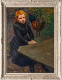 Girl by a Garden Table - image 2