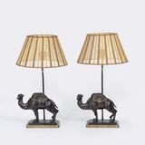 A Pair of Table Lamps with Dromedaries - image 1