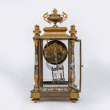 Napoleon III Cloisonné Kamin-Pendule - Bild 3