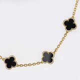 Langes Gold-Onyx Collier 'Alhambra 20 Motive' - Bild 2