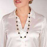 Langes Gold-Onyx Collier 'Alhambra 20 Motive' - Bild 3