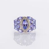 Tansanit-Brillant Ring - Bild 1