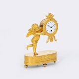Kleine Empire Figuren-Pendule 'Amor fängt die Zeit ein' - Bild 2