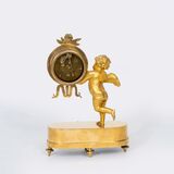 Kleine Empire Figuren-Pendule 'Amor fängt die Zeit ein' - Bild 3
