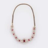 High-carat, color-fine Diamond Bracelet with natural Siam Rubies - image 3