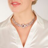 High-carat, color-fine Diamond Bracelet with natural Siam Rubies - image 4