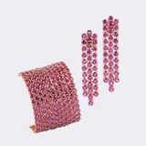 Exquisite Rhodolith Bracelet '2nd Skin Collection' with Matching Earrings - image 4