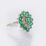 Emerald Ring with Diamonds - image 2