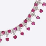 Hochkarätiges Gala Collier mit Rubin-Herzen und Diamanten - Bild 2