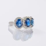 Sapphire Diamond Ring - image 2