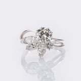 Floral Diamond Ring - image 1