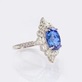 Exceptional Tanzanite Diamond Ring - image 3