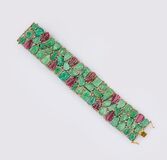 Tutti-Frutti Gemstone-Diamond Bracelet - image 2