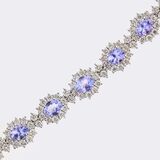 Fine Tanzanite-Diamond Bracelet - image 3