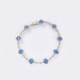 Saphir-Brillant Armband 'Kleeblätter' - Bild 1