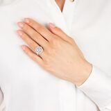 High-carat Diamond Solitaire Ring with Pink Diamonds - image 4