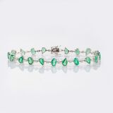 Emerald-Diamond Bracelet - image 1