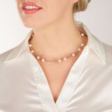 Diamond Necklace with Pearls - image 3
