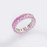 Pink Saphir Rivière Ring - Bild 2