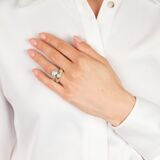 Bicolour Schlangen-Ring mit Brillant-Besatz - Bild 4