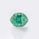 Color-Intensive Emerald Ring - image 1