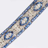 Art-déco Saphir-Diamant Armband - Bild 3