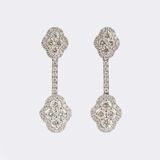 Pair of Floral Diamond Earpendants