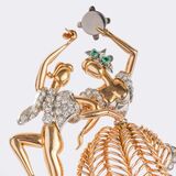 Diamond Brooch 'Danseurs de flamenco' - image 2