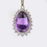 Amethyst Diamond Jewelry Set with Ring and Pendant - image 2