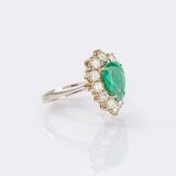 Smaragd-Brillant Ring - Bild 2
