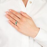 Emerald Diamond Ring - image 3
