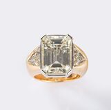 Spectacular Emerald Cut Diamond Ring - image 3
