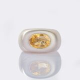 Natural Light Yellow Ceylon Sapphire Bandring - image 1